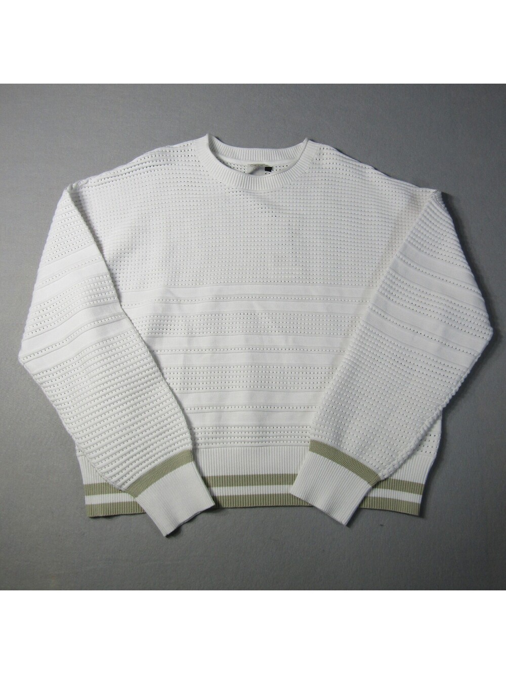 NWT Calia Elevate Crew Neck Sweater Women's XL Pure White